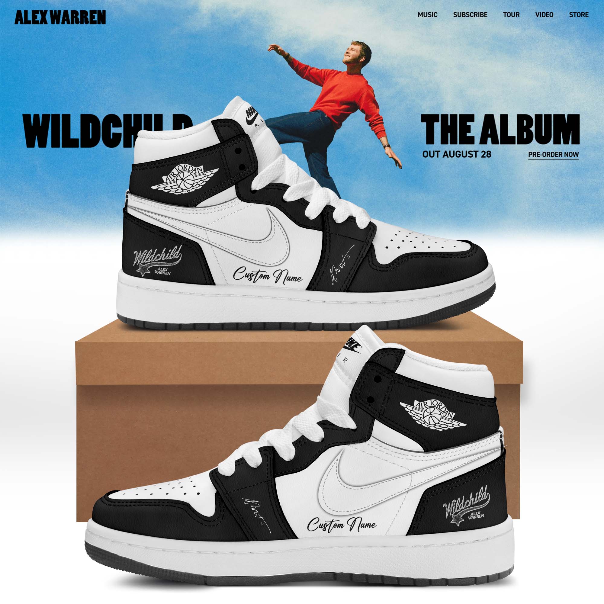 Alex Warren Little Orphan Alex Tour High Top Sneakers