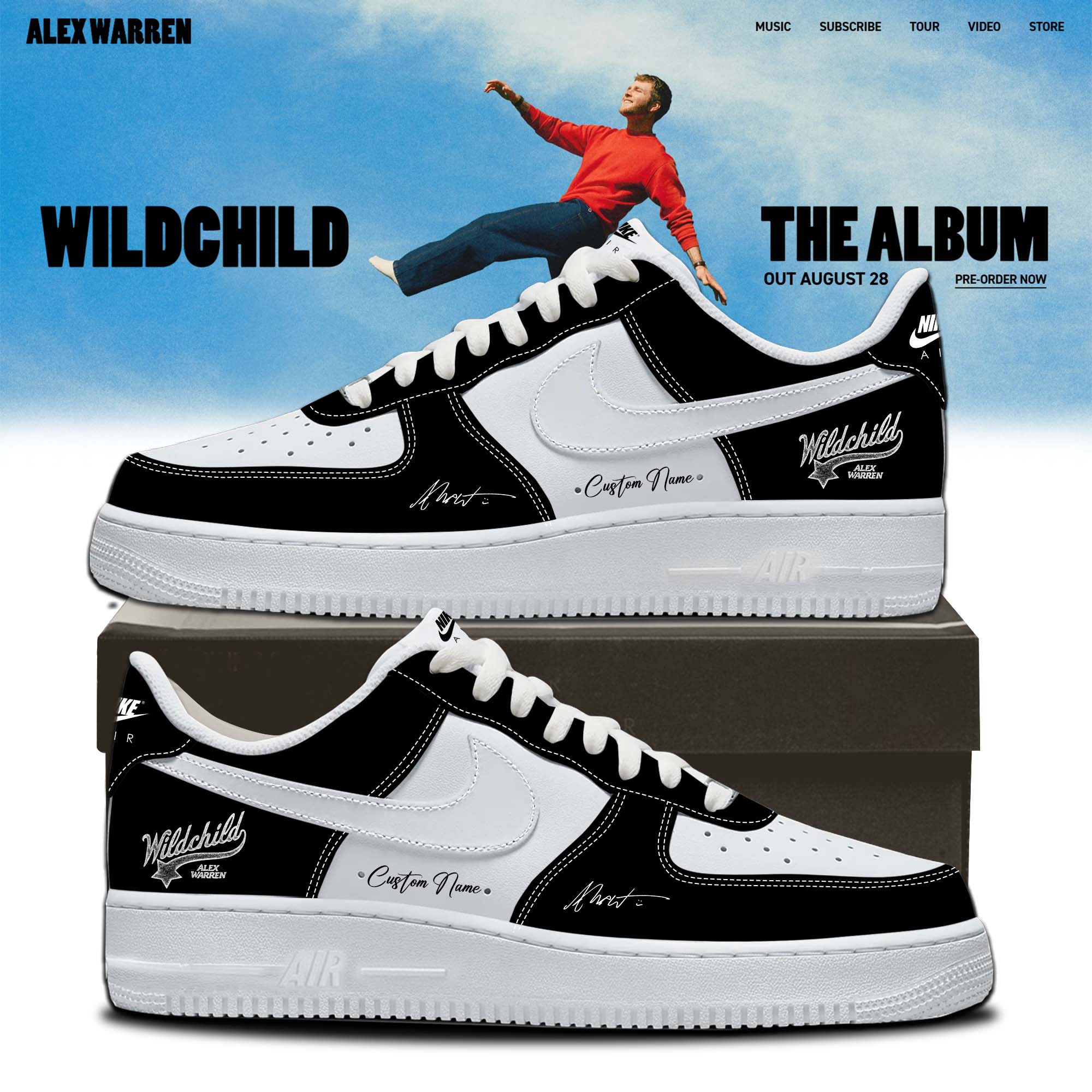 Alex Warren Little Orphan Alex Tour Limited Edition Sneakers
