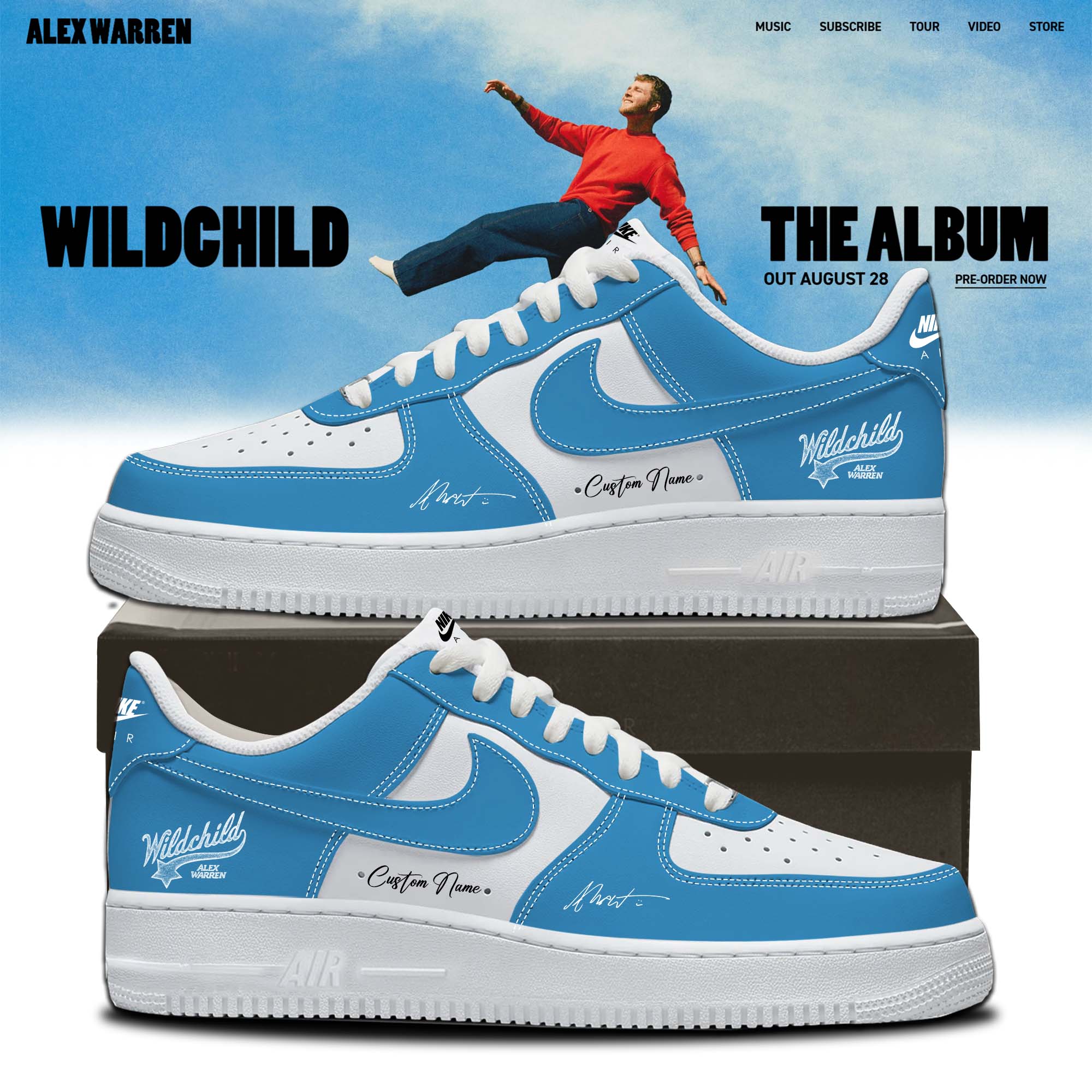 Alex Warren Little Orphan Alex Tour Premium Graphic Shoes