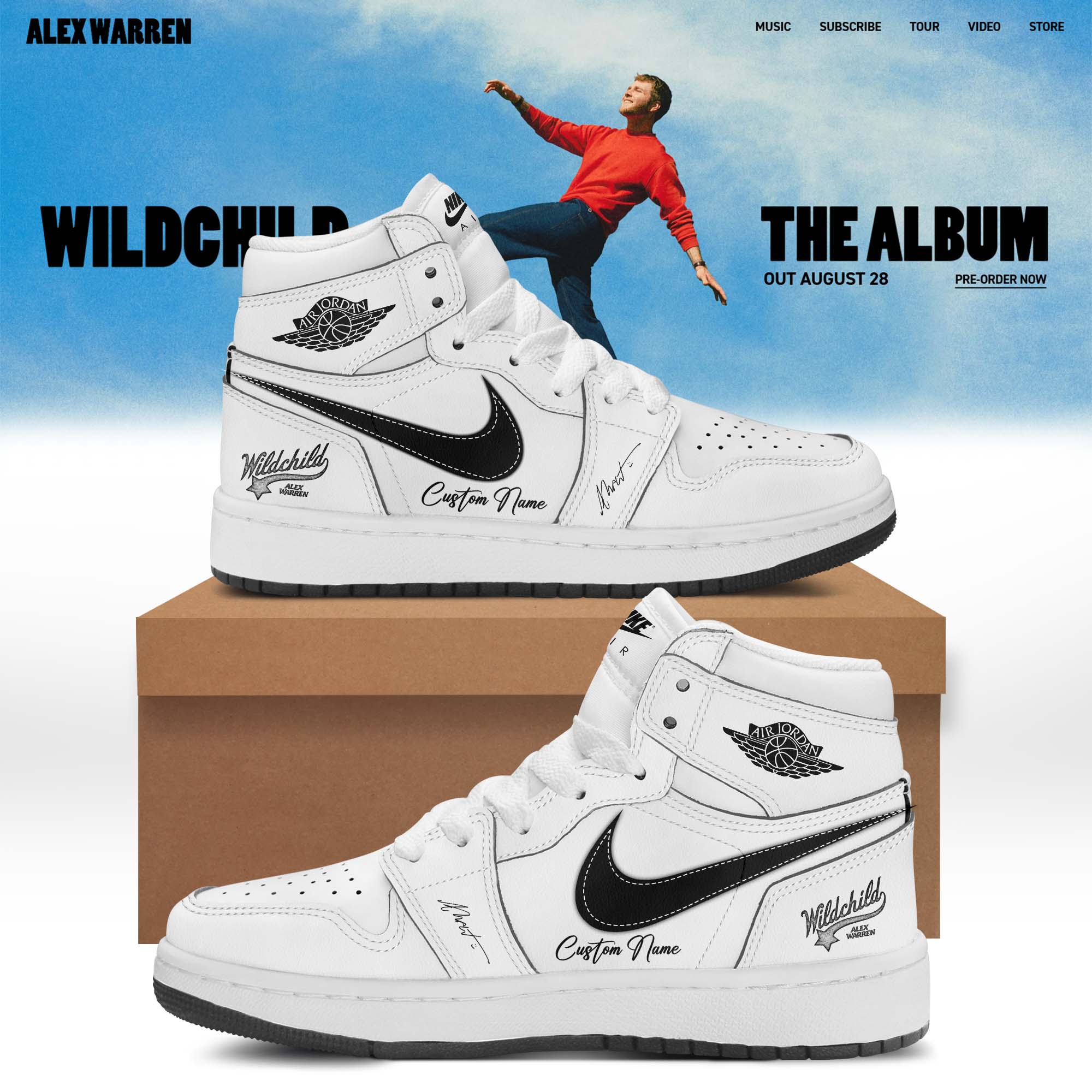 Alex Warren Little Orphan Alex Tour Streetwear Shoes