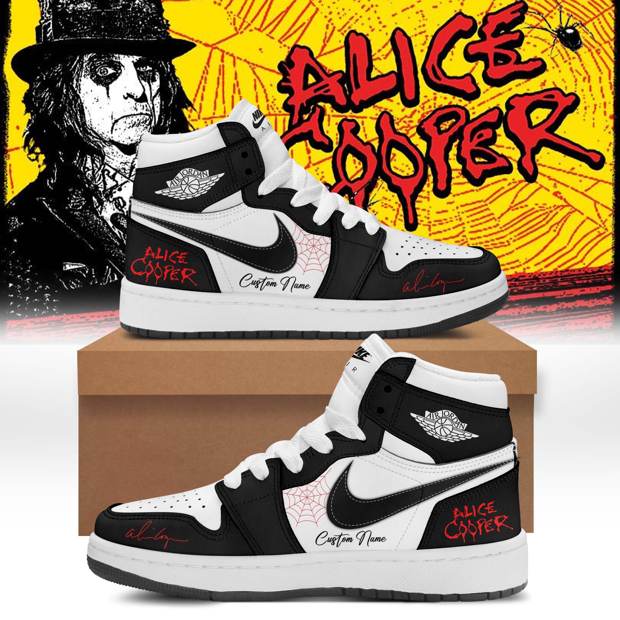 Alice Cooper Alices Attic Tour 2026 Premium Concert High Top Sneakers