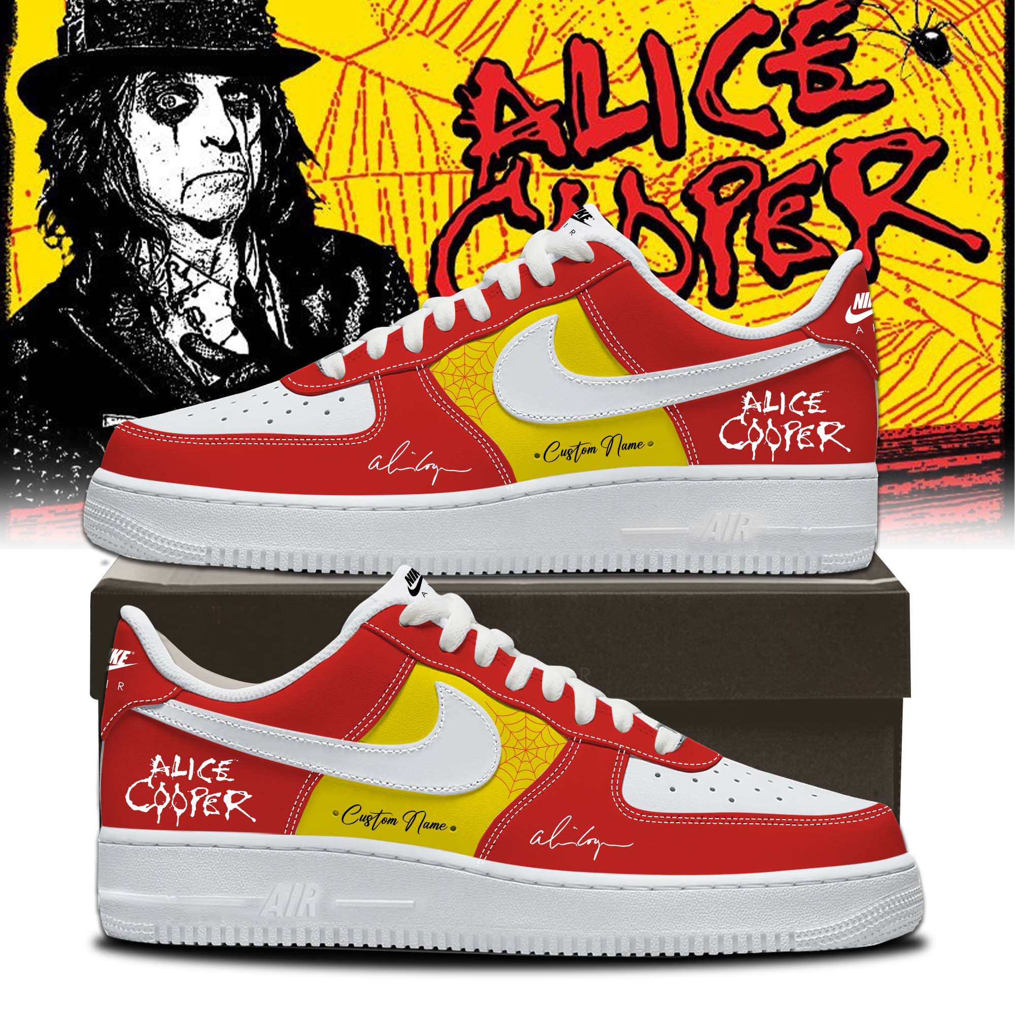 Alice Cooper Alices Attic Tour 2026 Premium Rock Band Casual Shoes