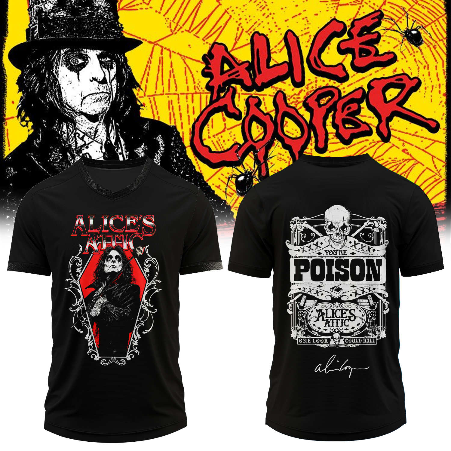 Alice Cooper Alices Attic Tour 2026 Signed Collector Edition Baseball Jersey