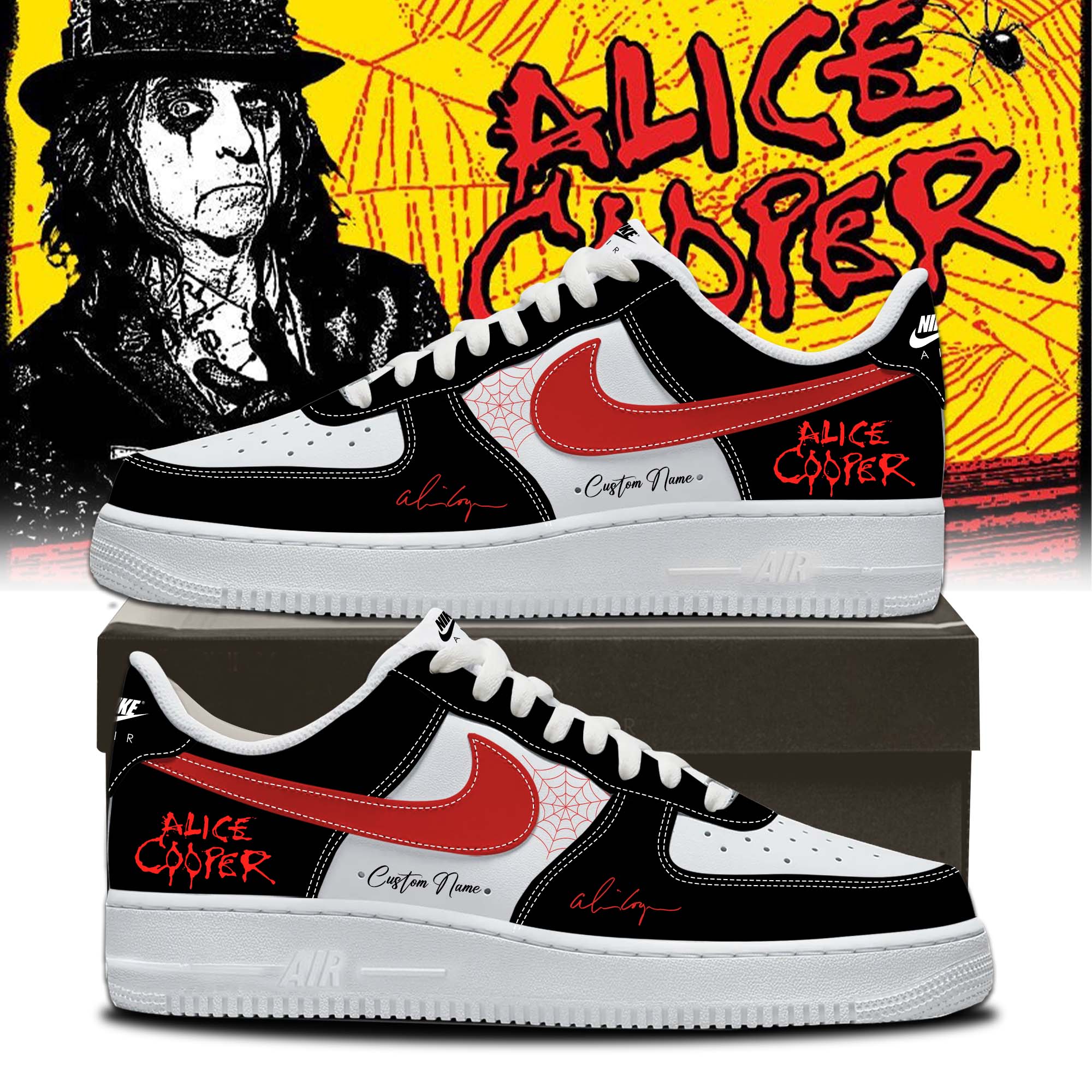 Alice Cooper Alices Attic Tour 2026 Signed High Top Sneakers