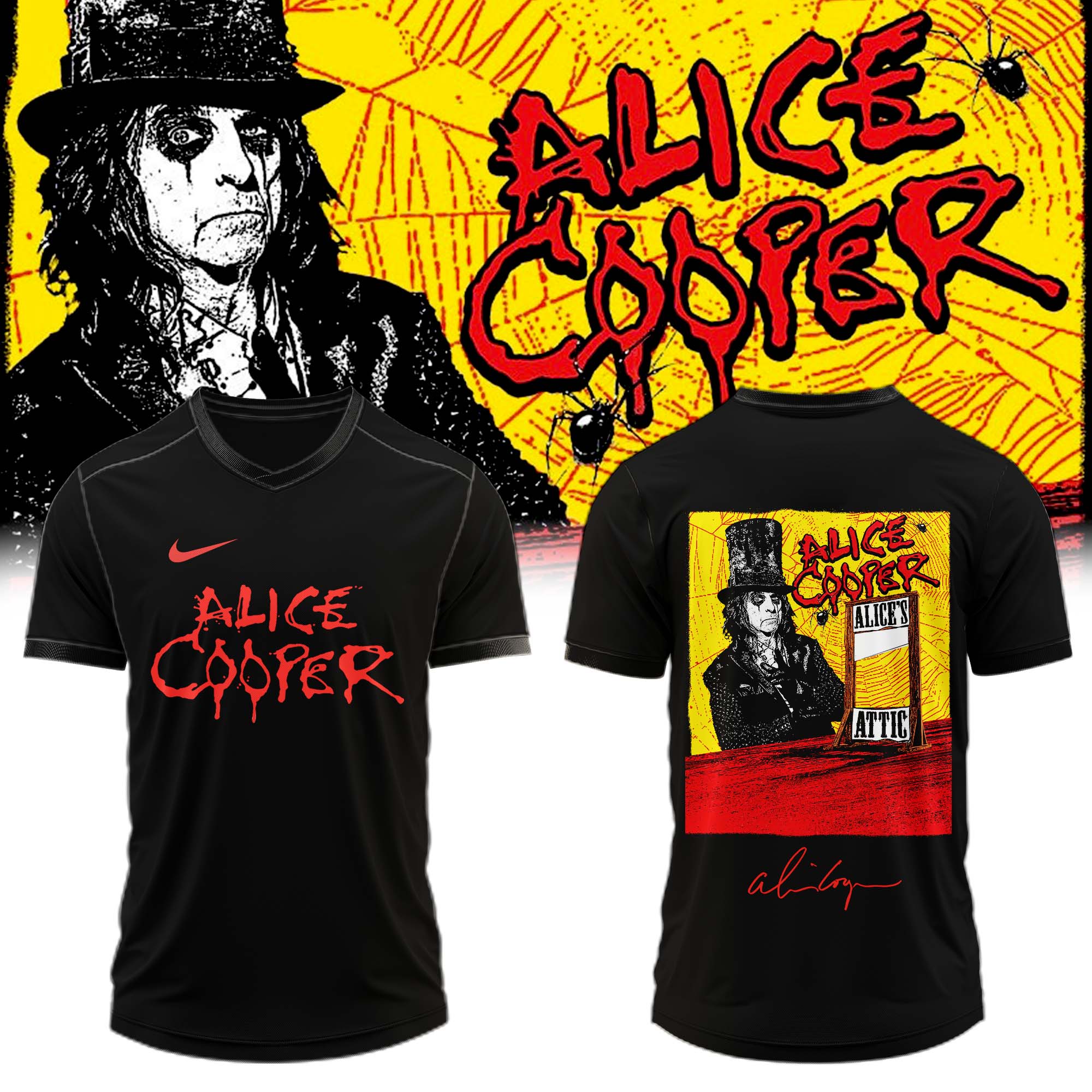 Alice Cooper Alices Attic Tour 2026 Signed Signature Fan Sports Jersey
