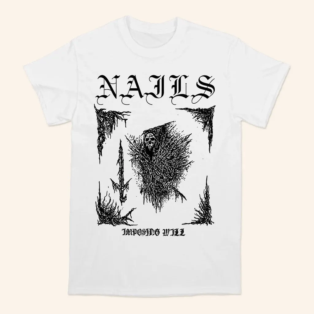 Allinmerch Merch Nails Imposing Sword TShirt Gifts For Husband