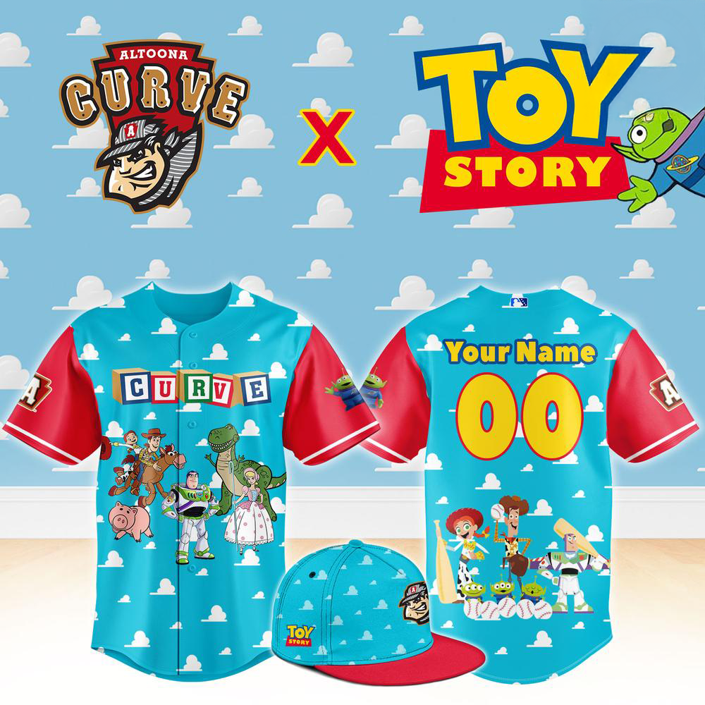 Altoona Curve Toy Story Night Woody Buzz Lightyear Baseball Jersey