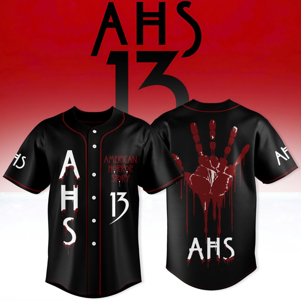 American Horror Story 13 3D All Over Print Baseball Jersey Black Horror Fan Apparel