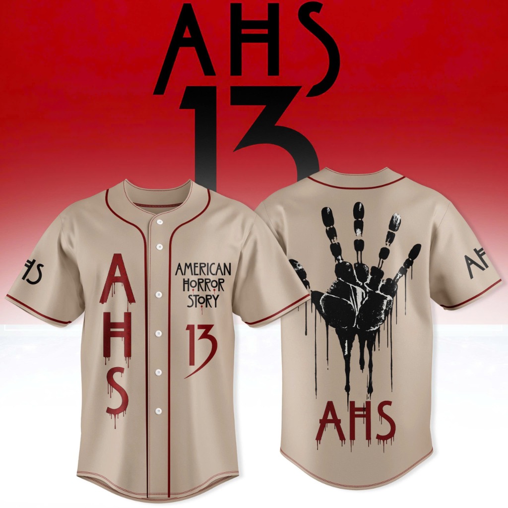 American Horror Story 13 3D All Over Print Baseball Jersey Sand Vintage Horror Style