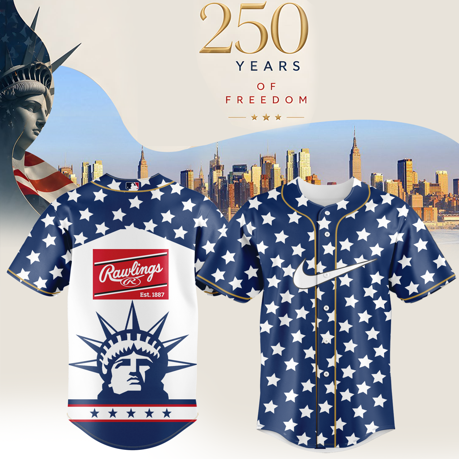 Americas 250th Anniversary Limited Edition Baseball Jersey Collection