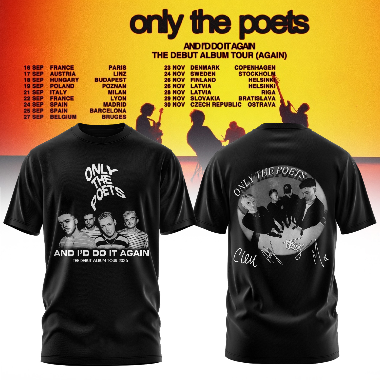 And Id Do It Again The Debut Album Tour 2026 Exclusive Music Fan Tee