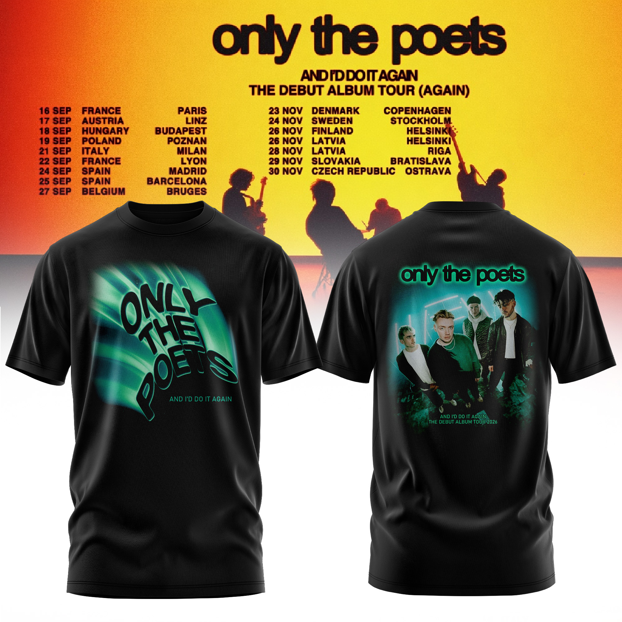 And Id Do It Again The Debut Album Tour 2026 Limited Edition Graphic T Shirt