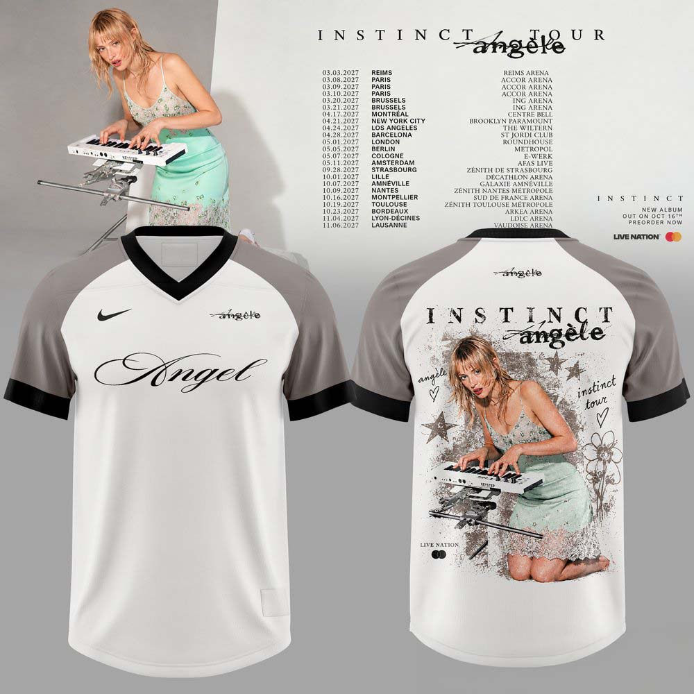Angèle Instinct Tour 2027 Football Jersey Live Performance Graphic Tour Merchandise 1 - Unicasport Angèle Instinct Tour 2027 Football Jersey Live Performance Graphic Tour Merchandise