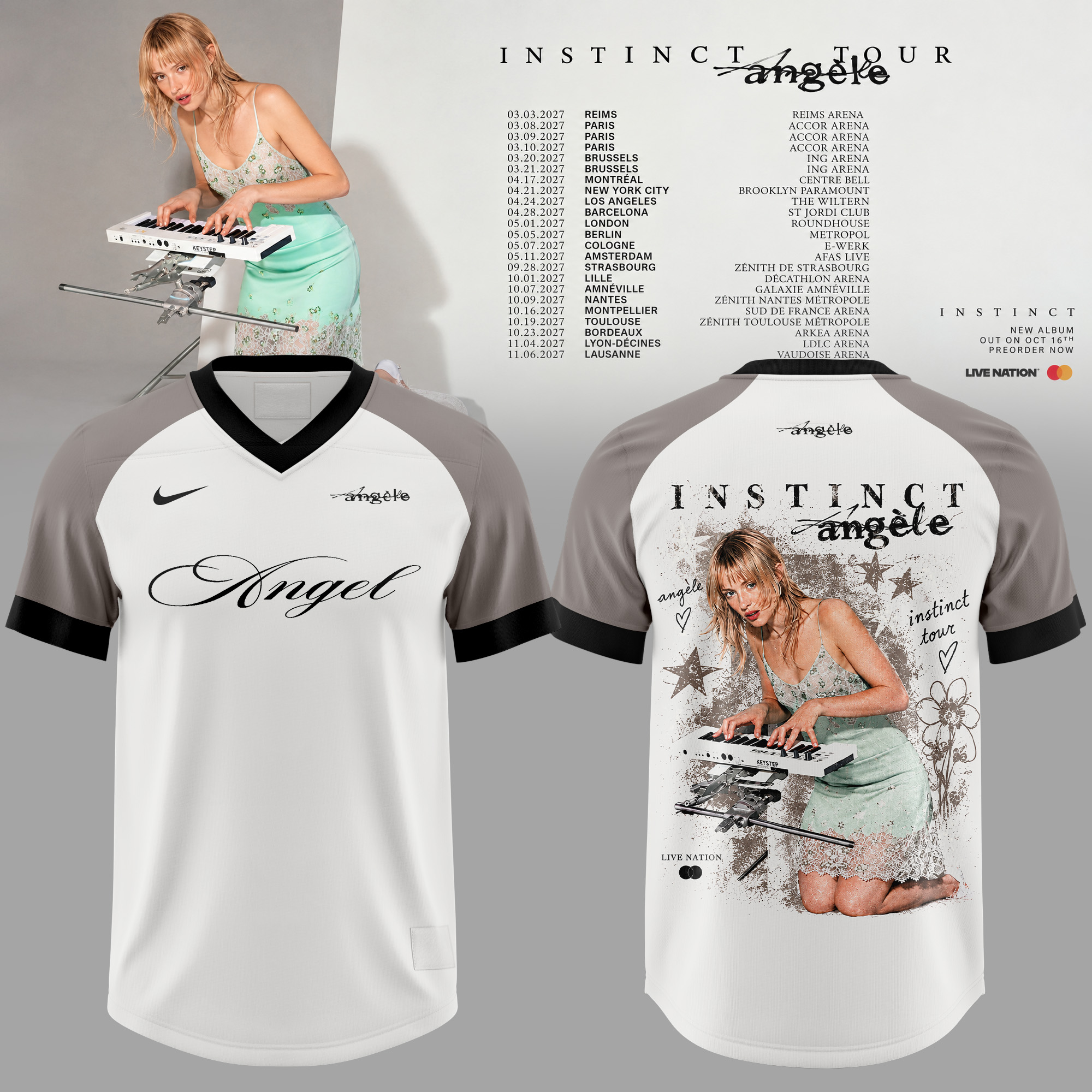 Angèle Instinct Tour 2027 Football Jersey Portrait Back Graphic Concert Fan Apparel 1 - Unicasport Angèle Instinct Tour 2027 Football Jersey Portrait Back Graphic Concert Fan Apparel