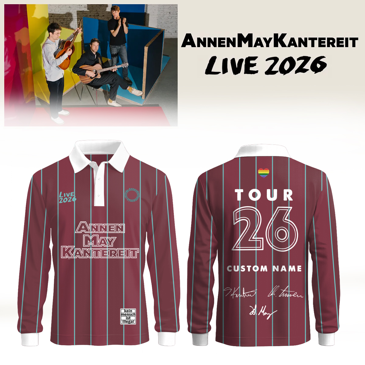 AnnenMayKantereit Live 2026 Custom Name Baseball Jersey