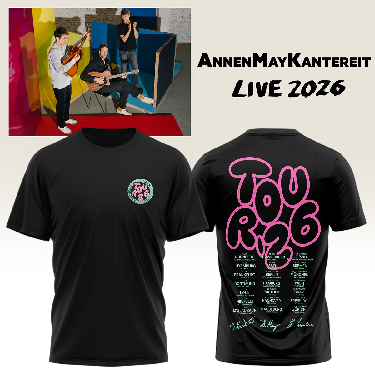 AnnenMayKantereit Live 2026 Limited Edition Fan T Shirt