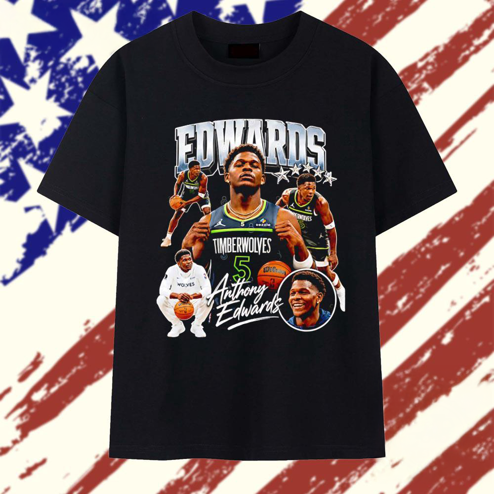 Anthony Edwards Minnesota Timberwolves Graphic T Shirt Basketball Fan Gift