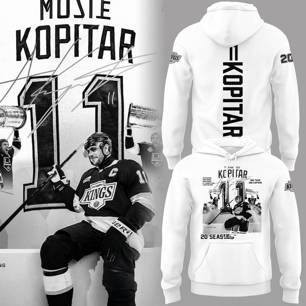 Anze Kopitar Los Angeles Kings 20 Seasons One King New Design Hoodie