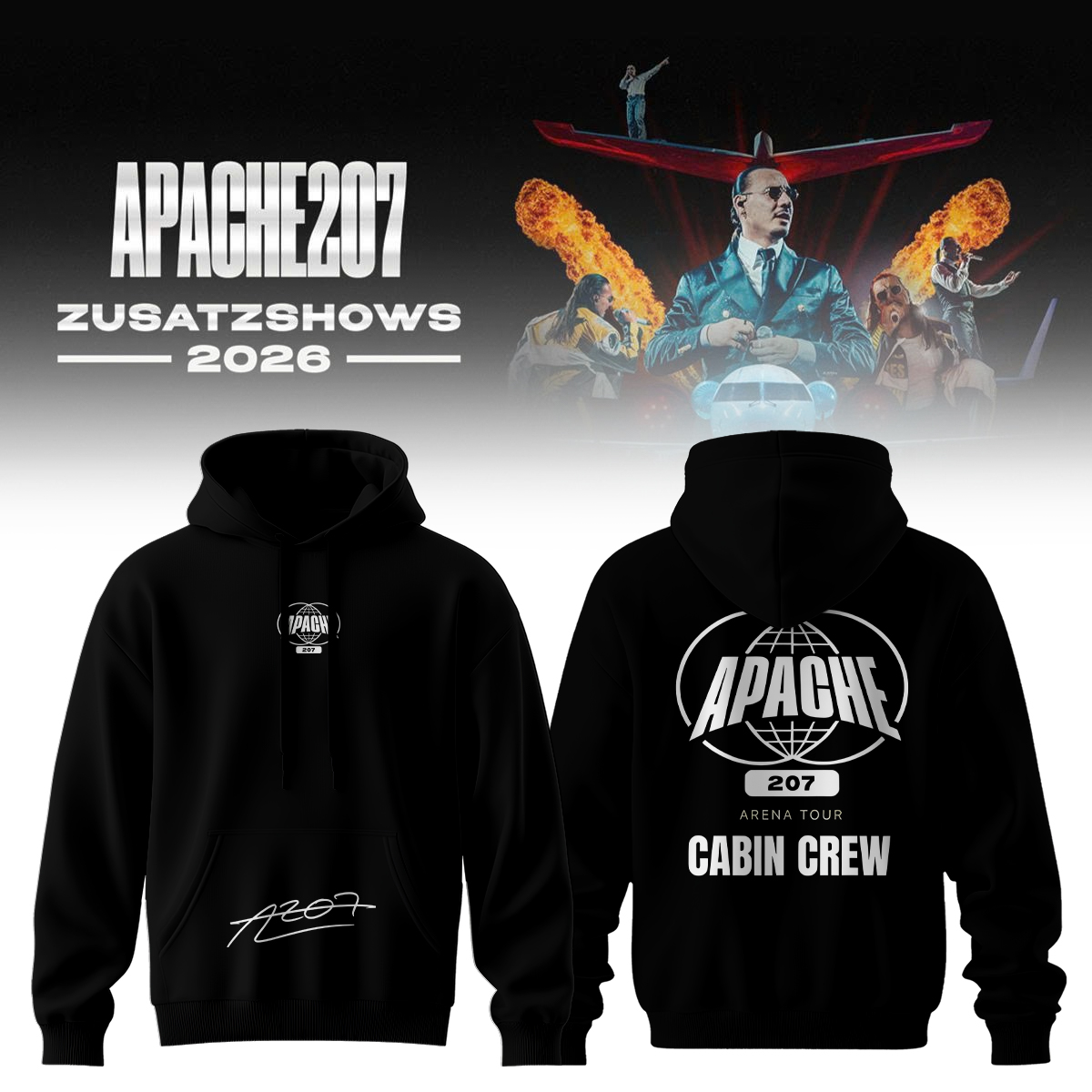 Apache 207 Arena Tour 2026 Zusatzshows Collector Edition Hoodie