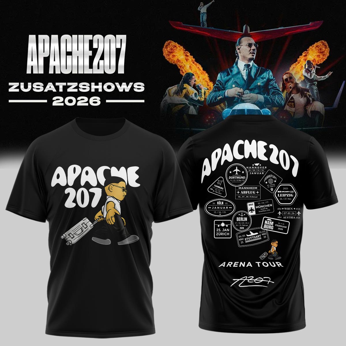 Apache 207 Arena Tour 2026 Zusatzshows Collector Edition T Shirt