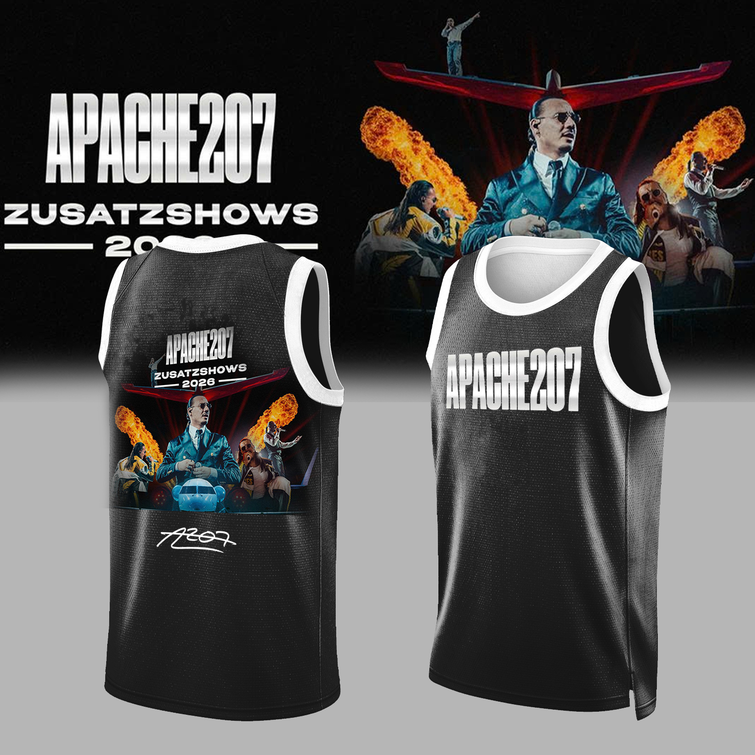 Apache 207 Arena Tour 2026 Zusatzshows Custom Name Baseball Jersey