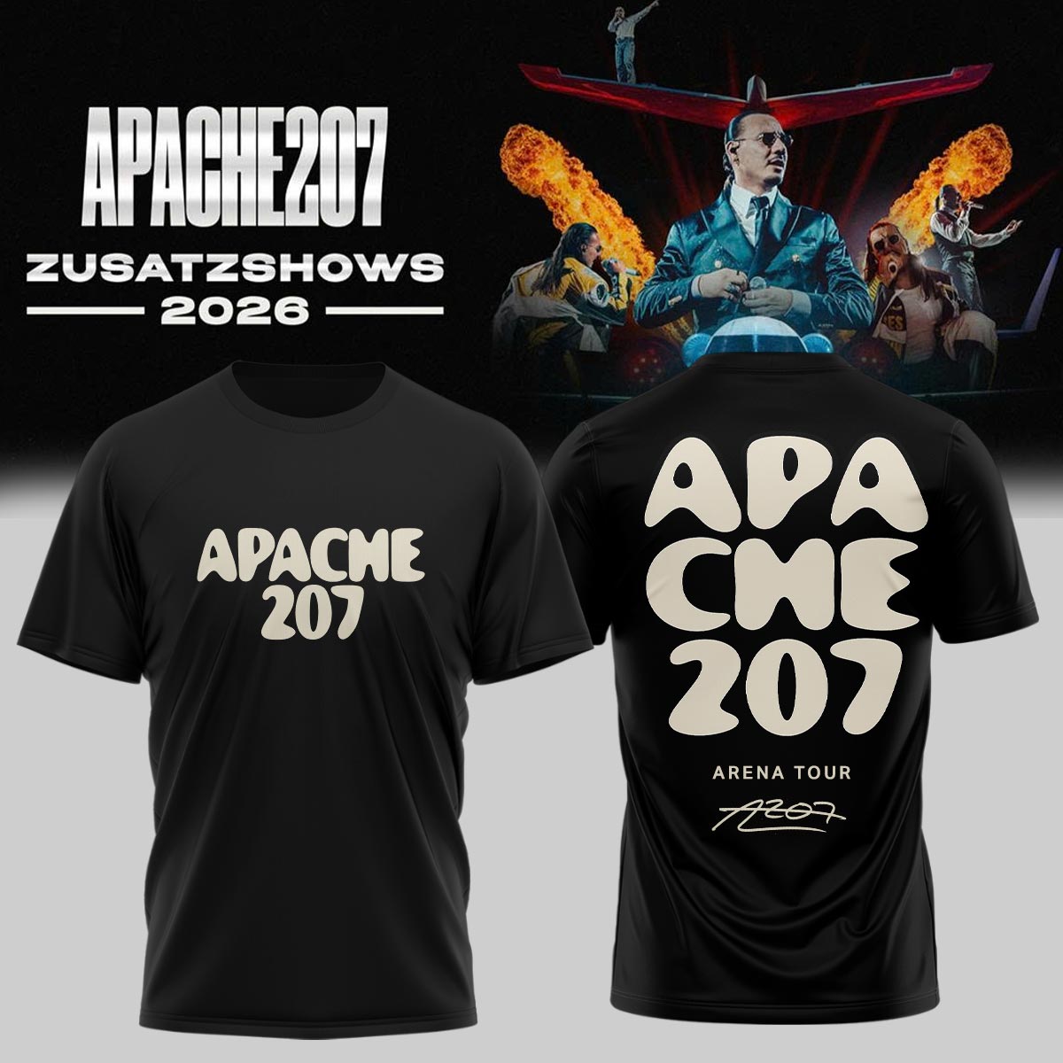 Apache 207 Arena Tour 2026 Zusatzshows Limited Edition Graphic T Shirt