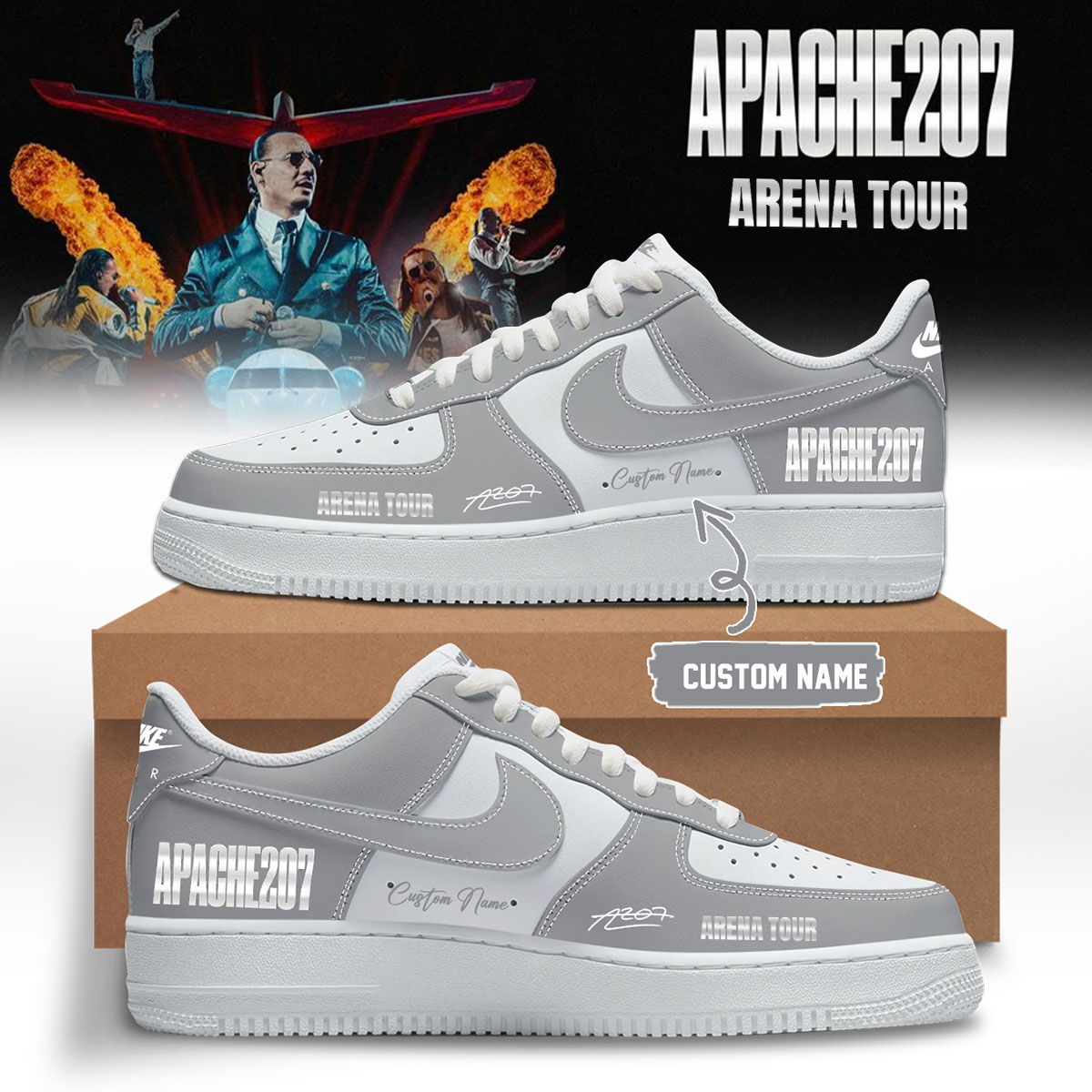 Apache 207 Arena Tour 2026 Zusatzshows Premium Custom Shoes