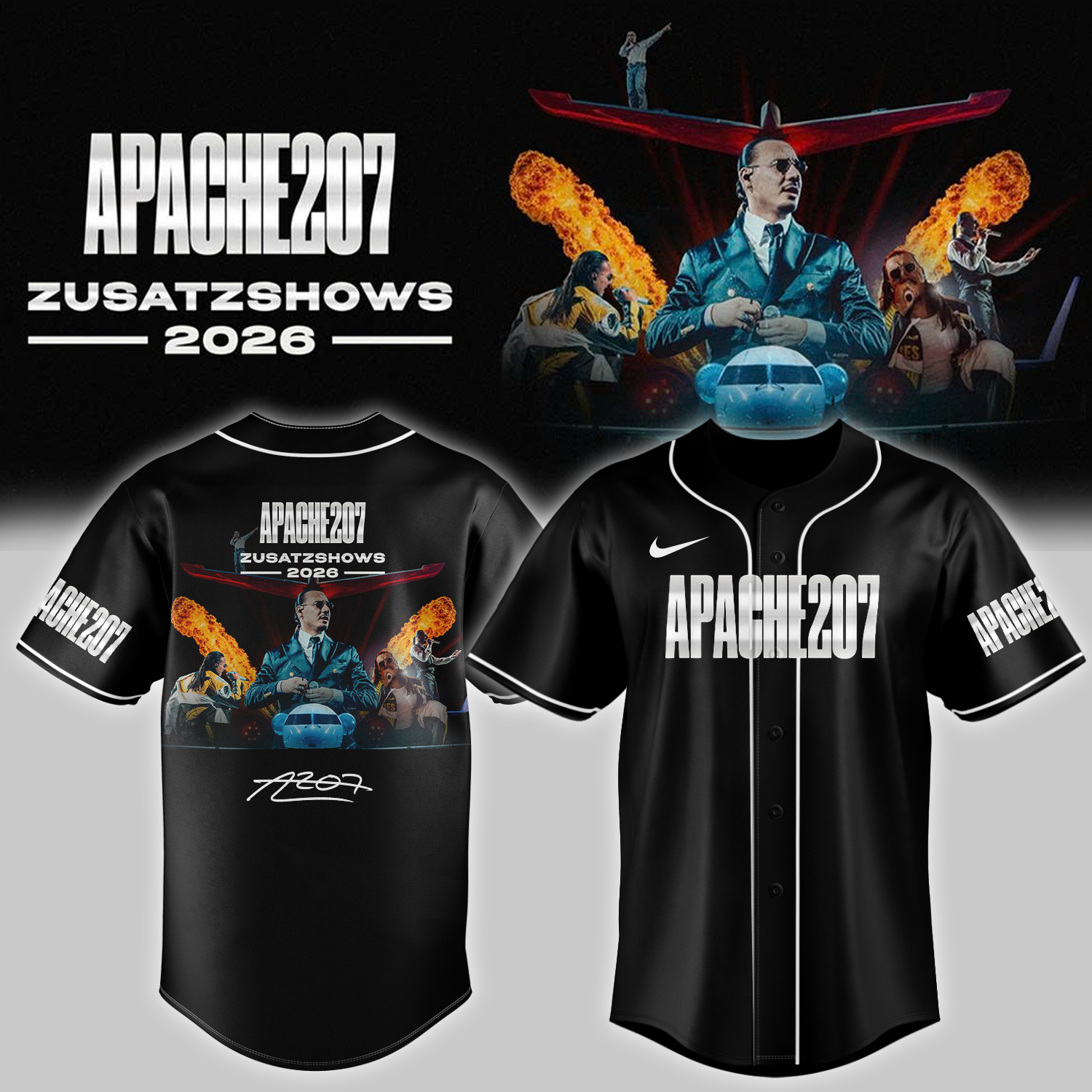 Apache 207 Arena Tour 2026 Zusatzshows Premium Fan Jersey