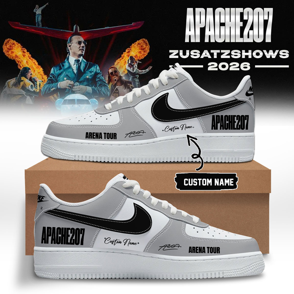 Apache 207 Arena Tour 2026 Zusatzshows Premium Graphic Shoes