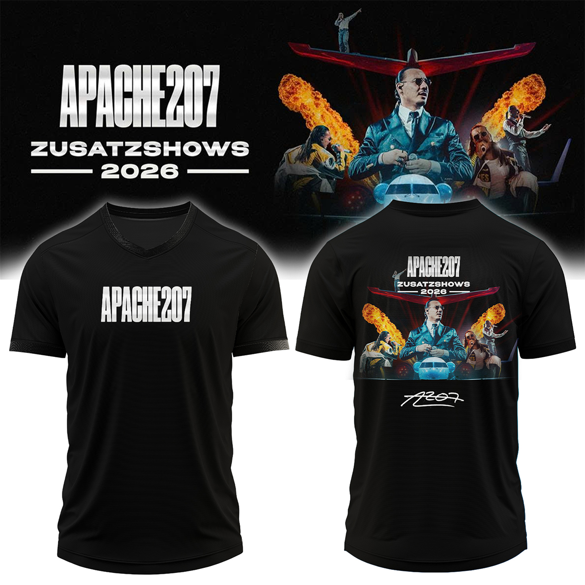 Apache 207 Arena Tour 2026 Zusatzshows Signature Baseball Jersey