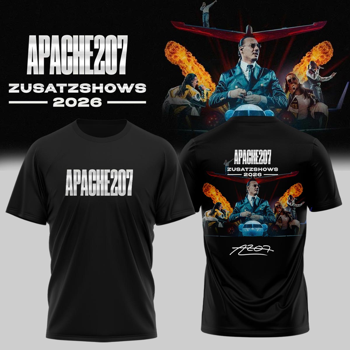Apache 207 Arena Tour 2026 Zusatzshows Signature Concert Tour T Shirt