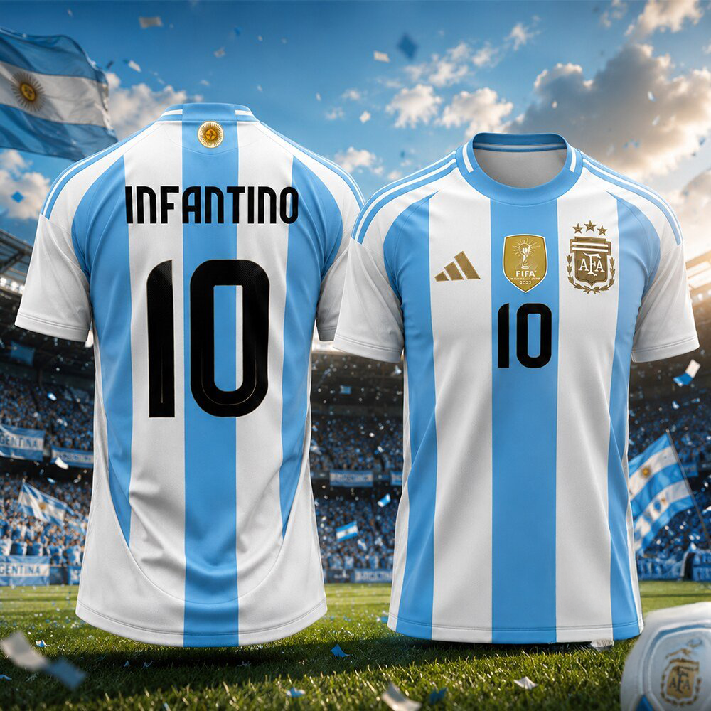 Argentina Gianni Infantino Number 10 World Cup 2026 Soccer Jersey Collection