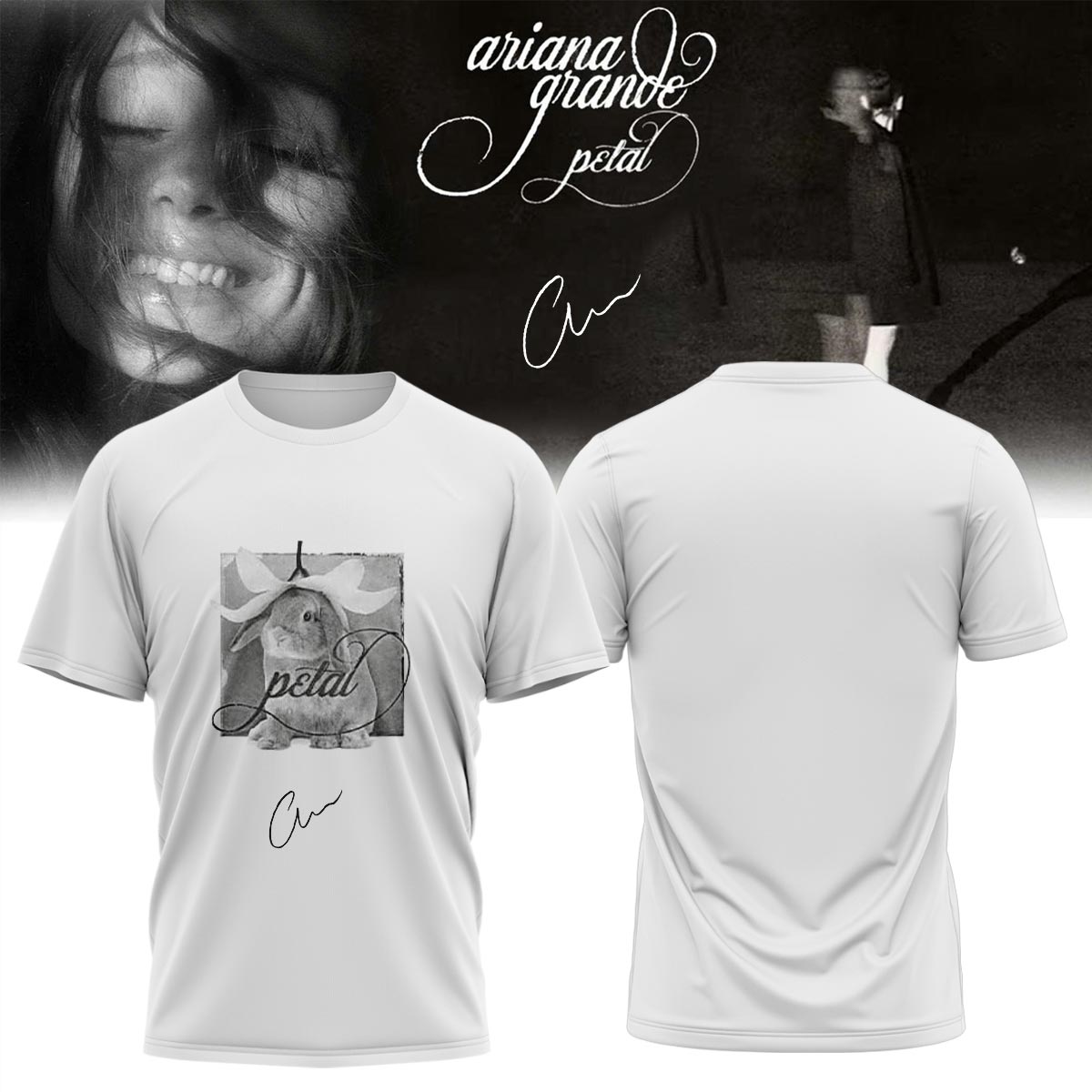 Ariana Grande Petal 2026 Official Signature Graphic T Shirt