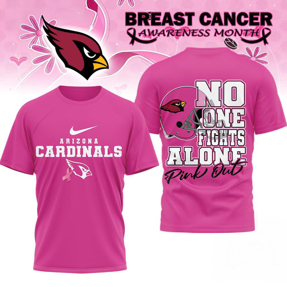 Arizona Cardinals 2025 NFL Breast Cancer October Limited Edition 3D Shirt