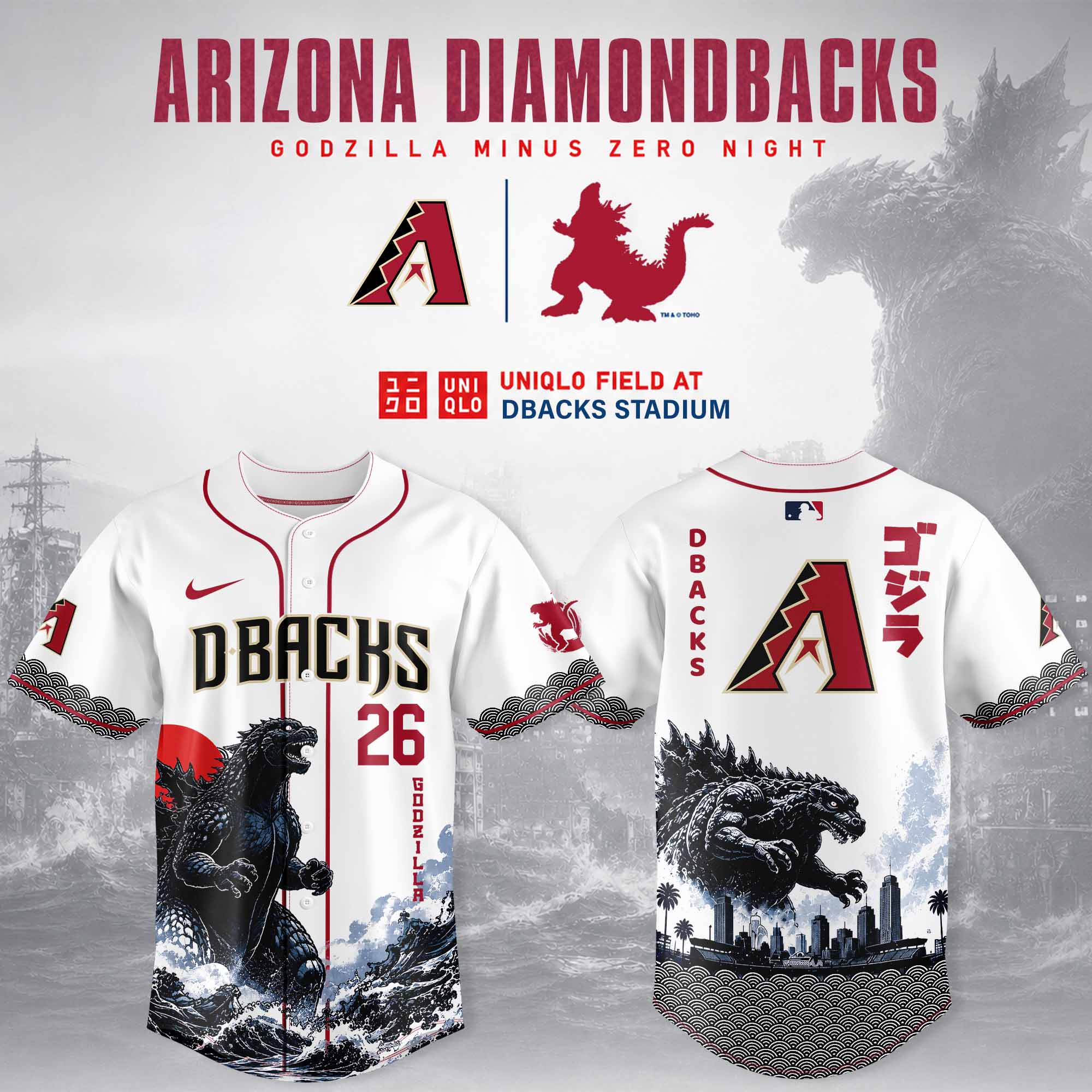 Arizona Godzilla Minus One Limited Edition Baseball Jersey