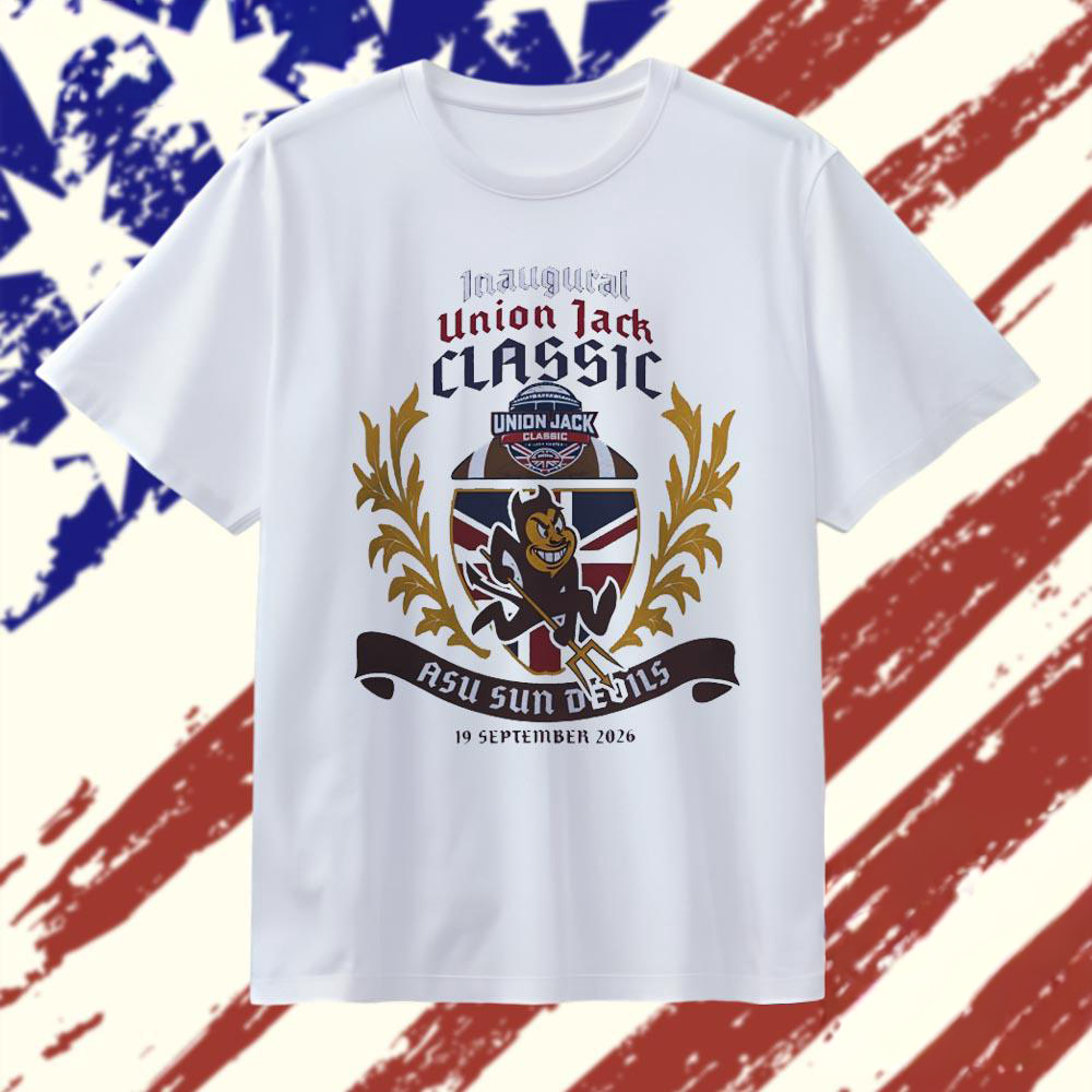 Arizona State Sun Devils Inaugural Union Jack Classic London 2026 football T Shirt
