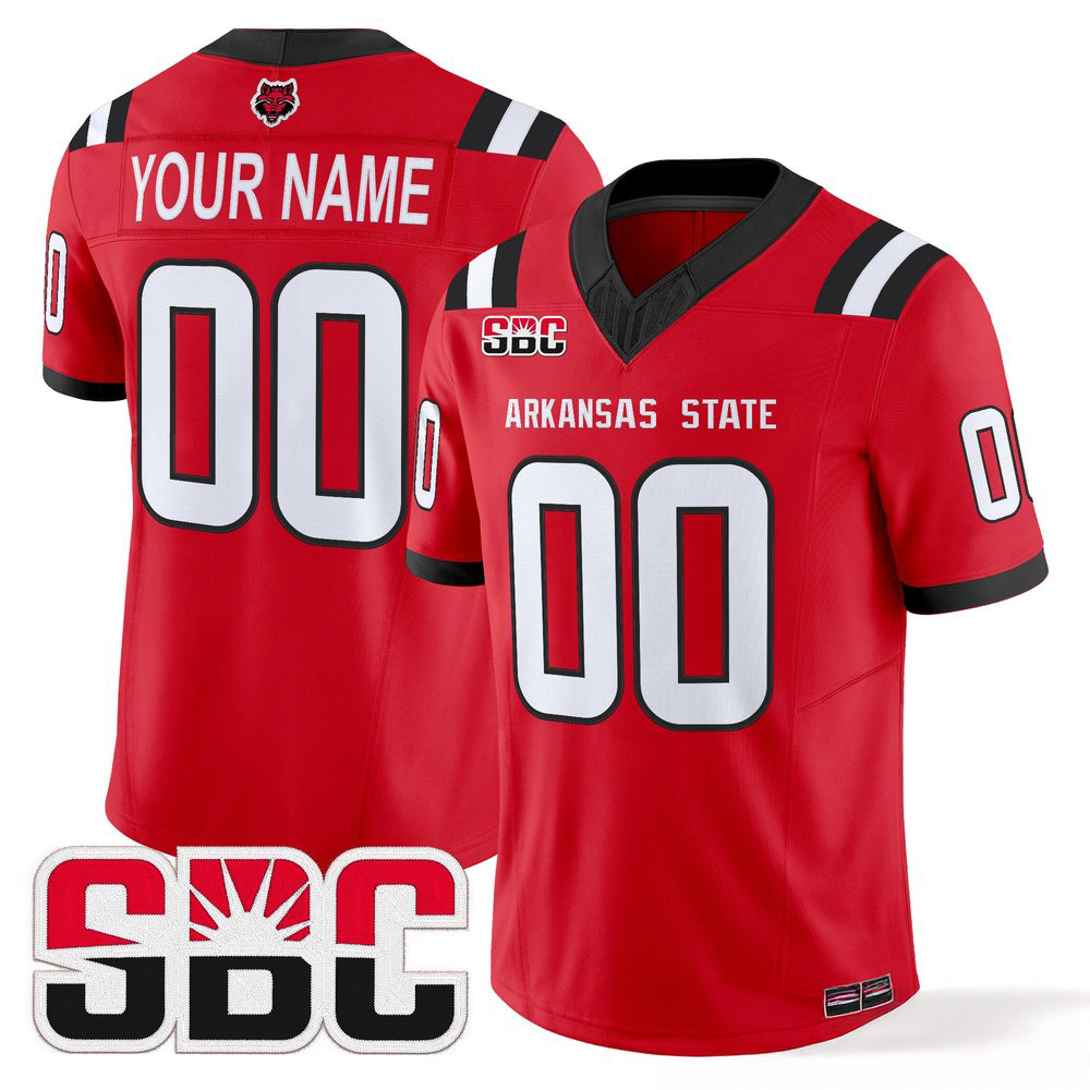 Arkansas State Red Wolves 2026 Custom Football Jersey Stitched College Fan Wear 2 - Unicasport Arkansas State Red Wolves 2026 Custom Football Jersey Stitched College Fan Wear
