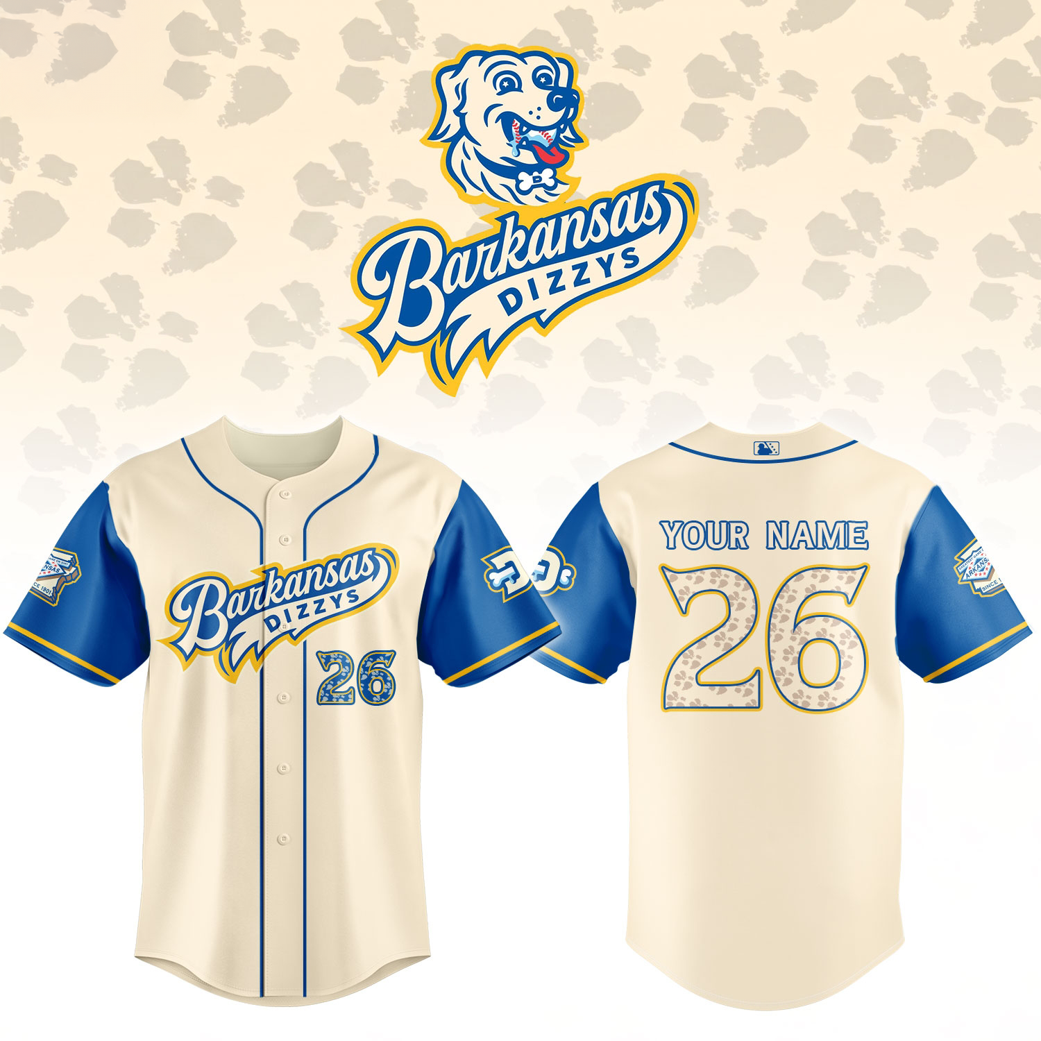 Arkansas Travelers Barkansas Dizzys Special Edition Baseball Jersey