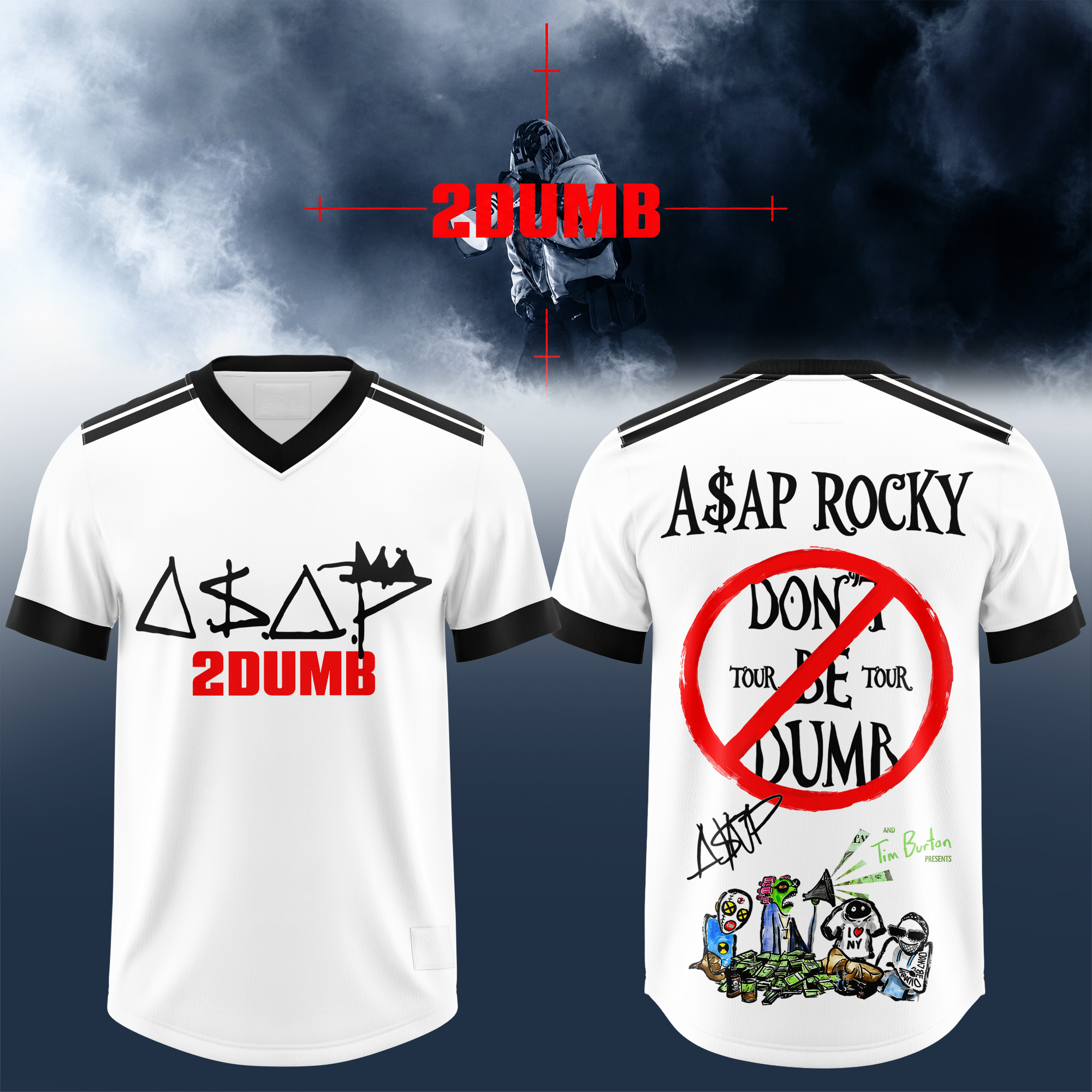 Asap Rky Dont Be Dumb Concert Series Football Jersey All Over Print Fan Apparel 1 - Unicasport Asap Rky Dont Be Dumb Concert Series Football Jersey All Over Print Fan Apparel