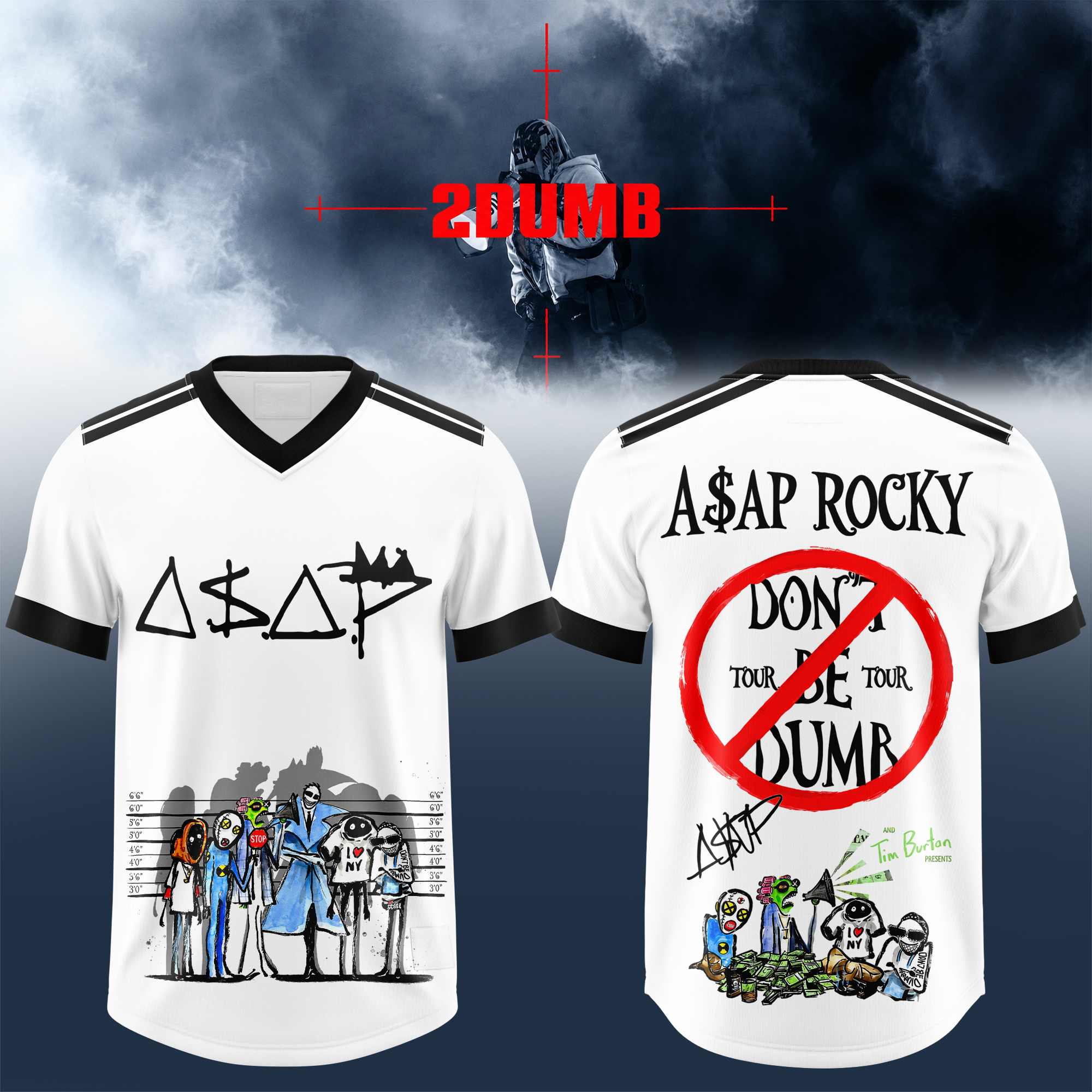 Asap Rky Dont Be Dumb Live Tour Football Jersey 3D Graphic Music Collection 1 - Unicasport Asap Rky Dont Be Dumb Live Tour Football Jersey 3D Graphic Music Collection