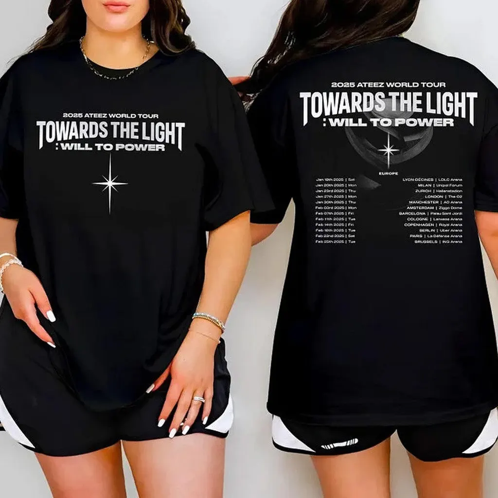 Ateez Merch 2025 Ateez World Tour Towards The Light Will to Power Europe Shirt Friends Gifts