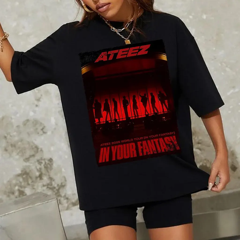 Ateez Merch Ateez 2025 World Tour In Your Fantasy North America TShirt Gifts For Girlfriend