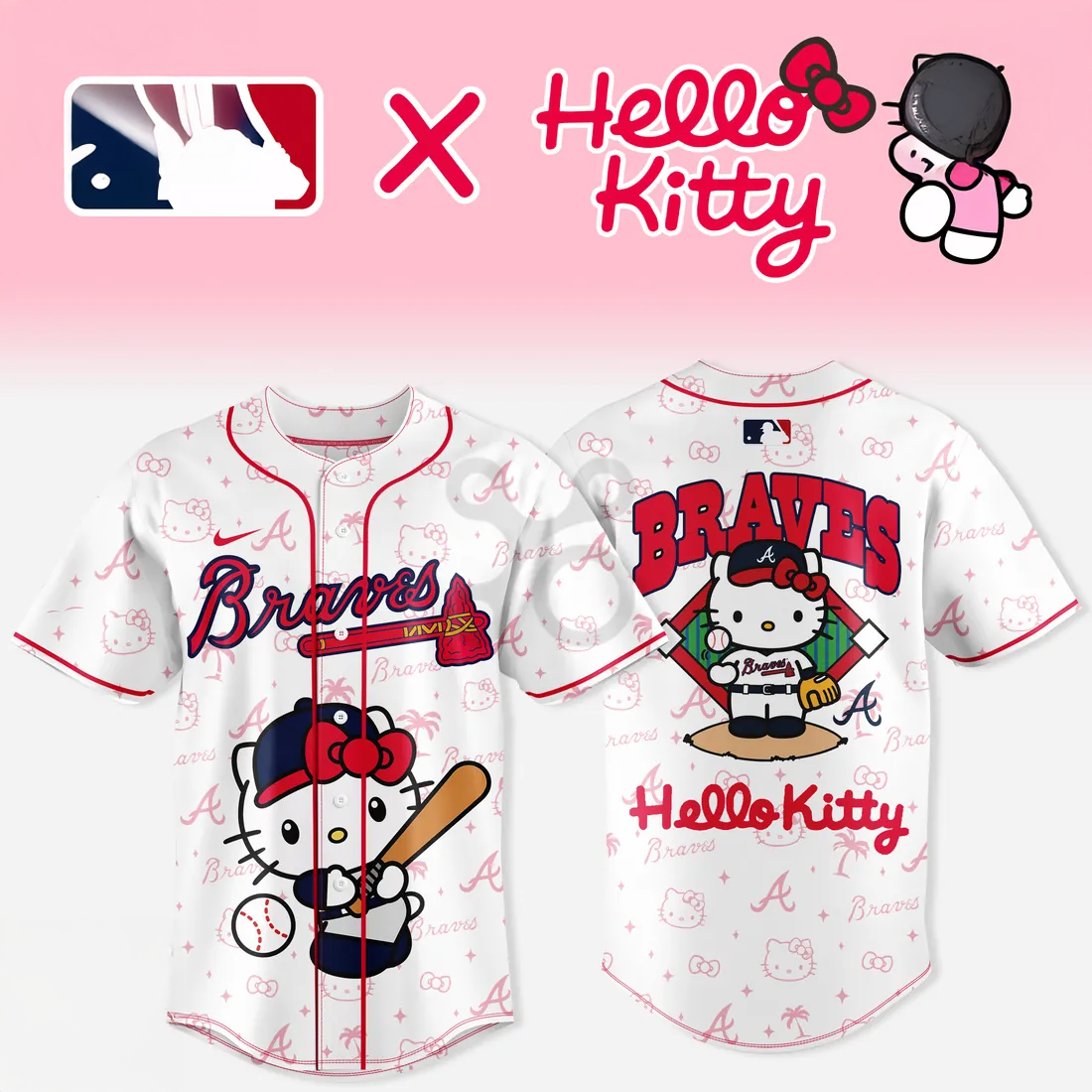 Atlanta Braves Hello Kitty Mascot 2026 Limited Baseball Jersey Fan Collection