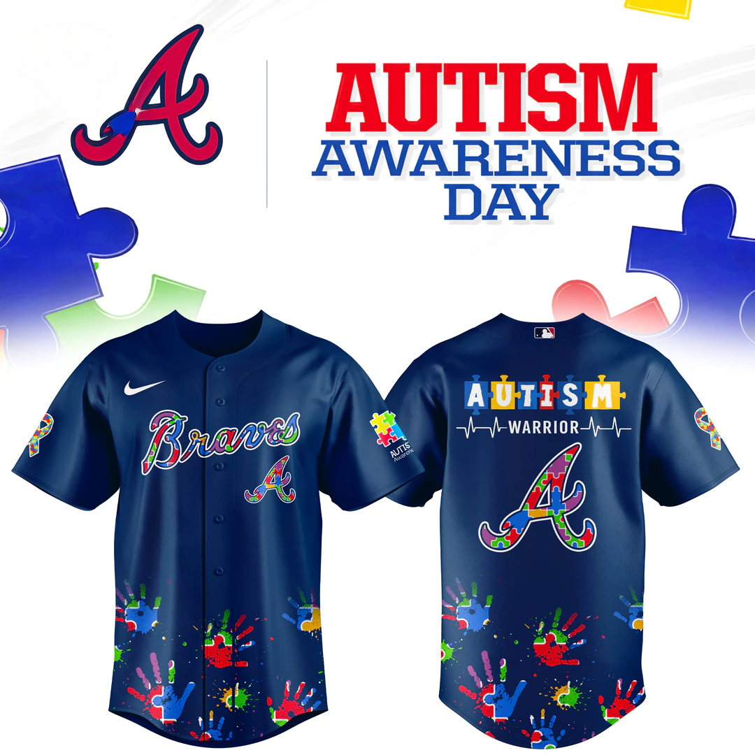 Atlanta Braves x Autism Awareness Edition Baseball Jersey