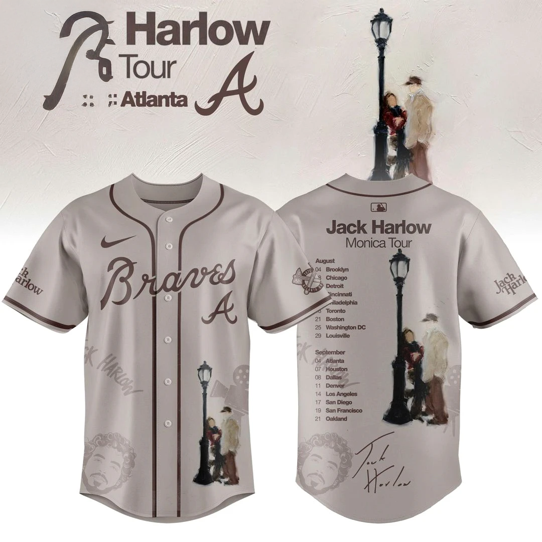 Atlanta Braves x Jack Harlow Monica Tour 2026 Baseball Jersey