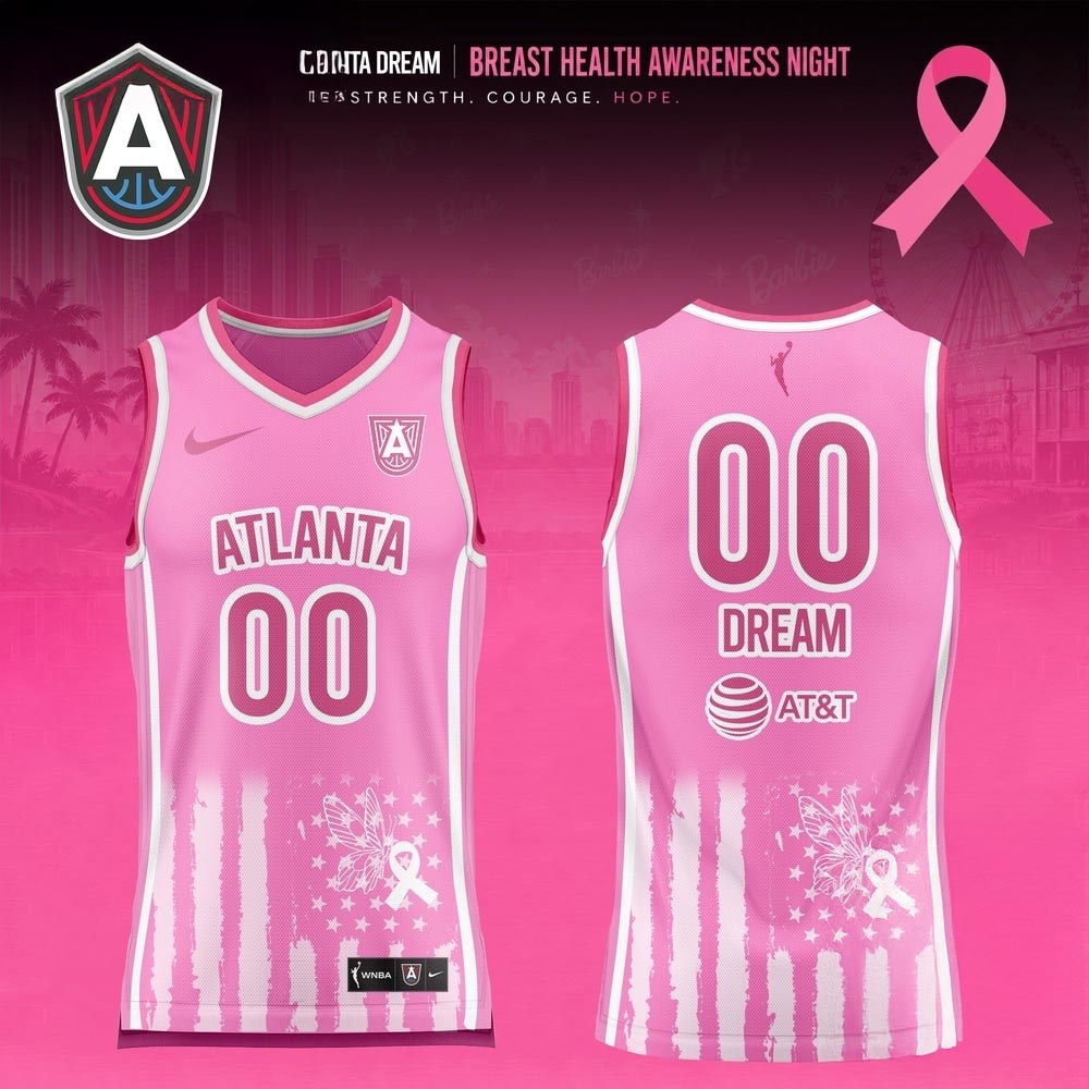 Atlanta Dream 2026 WNBA Breast Health Awareness Night Limited Edition Basketball Jersey 1 - Unicasport Atlanta Dream 2026 WNBA Breast Health Awareness Night Limited Edition Basketball Jersey