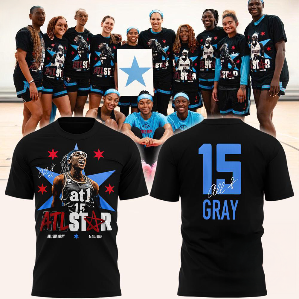 Atlanta Dream Allisha Gray Four Times ATL Signature T Shirt