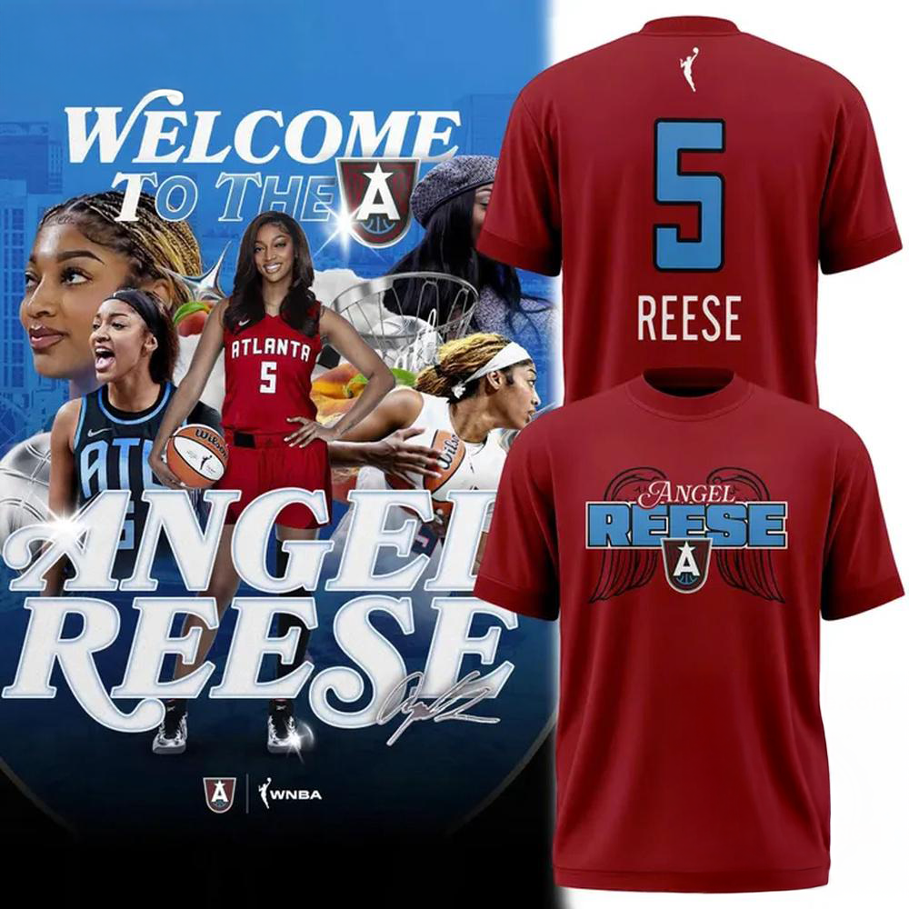 Atlanta Dream Angel Reese Red Draft Graphic T Shirt