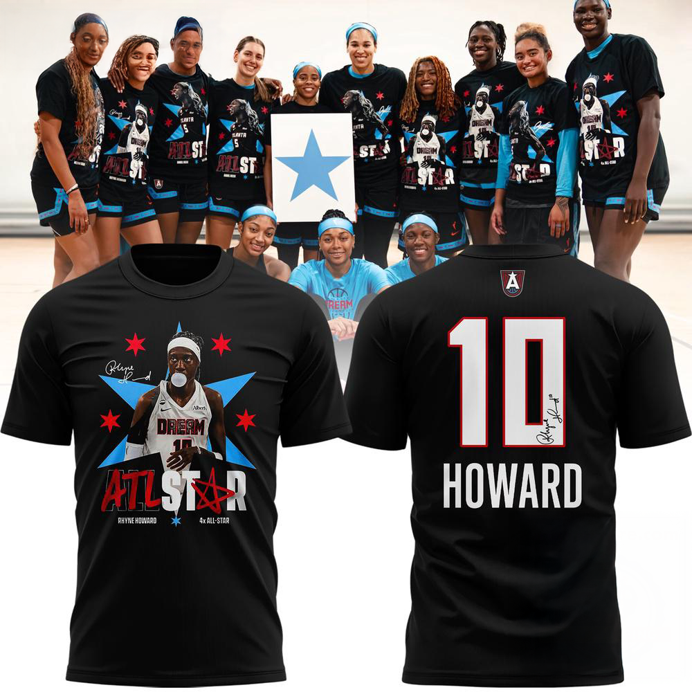 Atlanta Dream Rhyne Howard Four Times ATL Signature T Shirt