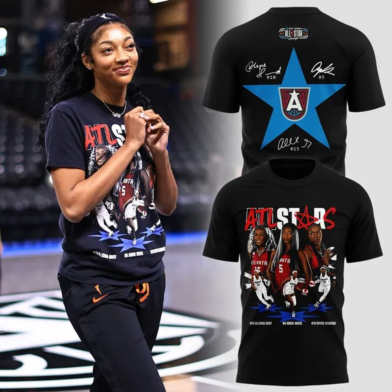 Atlanta Dream WNBA All Stars Allisha Gray Angel Reese Rhyne Howard Limited Edition Graphic T Shirt